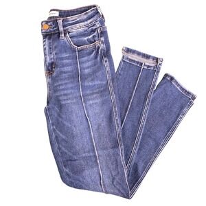 Flying Monkey Womens Jeans Size 26 High Rise Pin Tuck Hem Ankle  Skinny Stretchy